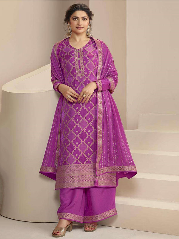 Embroidered Jacquard Zari Salwar Kameez Indian Dress C906G