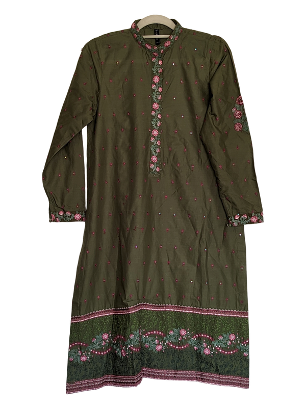 Embroidery on Cotton Lawn Dress Pakistani Dress K102EX Fabricoz