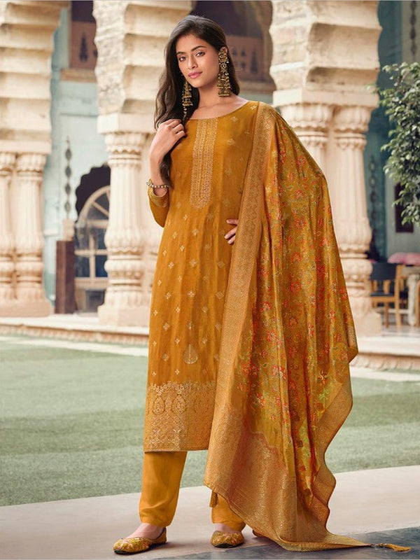 Sea Green Dola Jacquard Lehenga Salwar Suits