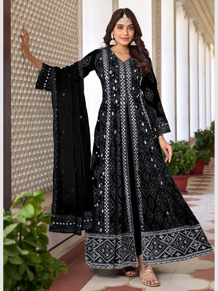  Salwar Kameez - Faux Georgette - Anarkali