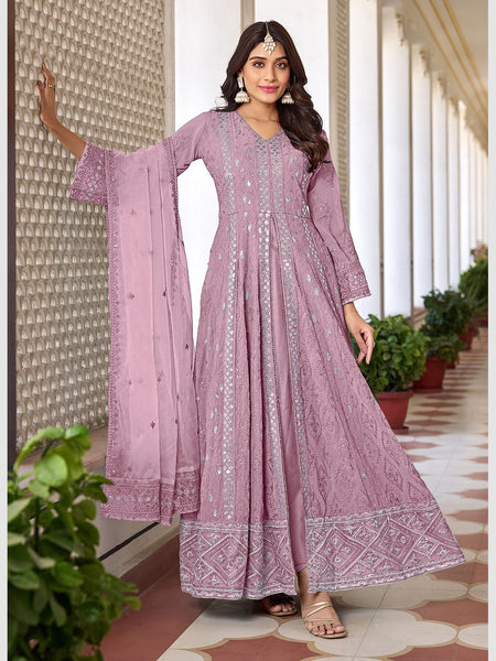  Salwar Kameez - Faux Georgette - Anarkali