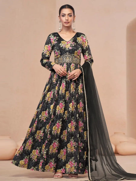  Salwar Kameez - Georgette & Net - Anarkali