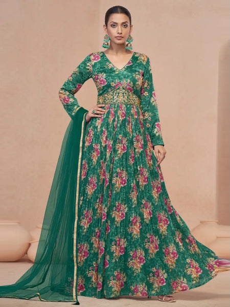 Anarkali Dress - Georgette & Net - Anarkali
