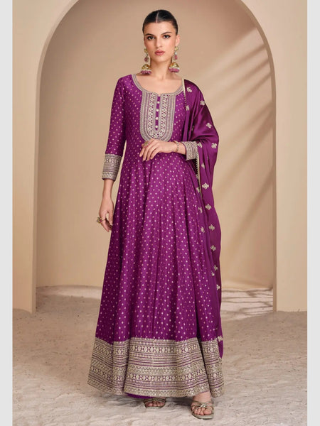 Anarkali Dress - Viscose Jacquard - Anarkali