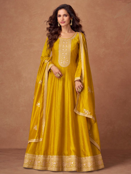 Party Salwar Kameez - Premium Silk - Anarkali Dress