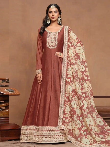 Anarkali Dress - Art Silk - Anarkali