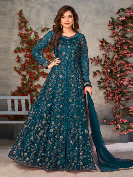  Indian Dress - Net Embroidery - Anarkali