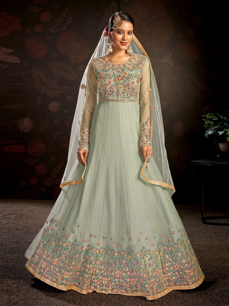 Party Indian Dress - Butterfly Net - Anarkali