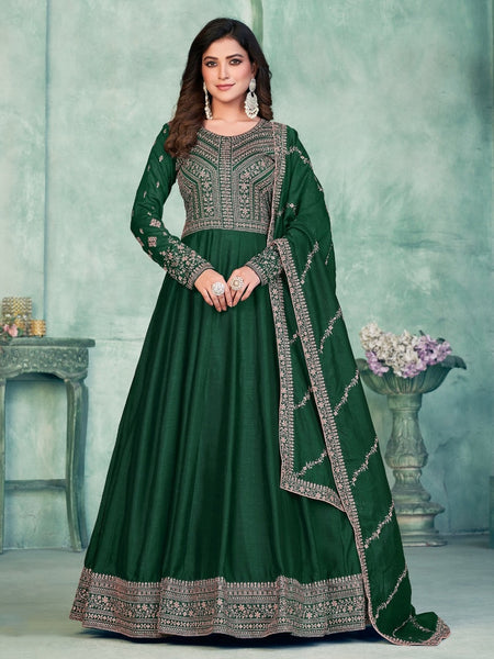  Salwar Kameez - Art Silk Embroidery - Anarkali