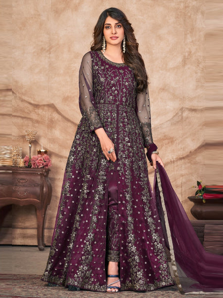 Anarkali Dress - Net Satin - Anarkali