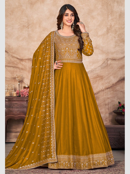 Salwar Kameez - Art Silk Embroidery - Anarkali