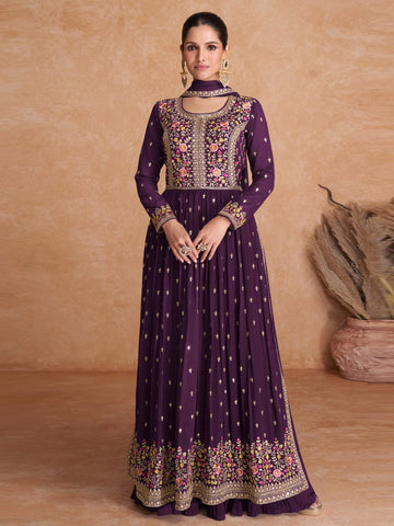  Indian Dress - Georgette Embroidery - Anarkali