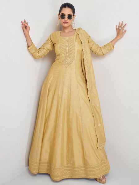  Indian Dress - Art Silk Sequins - Anarkali Dress