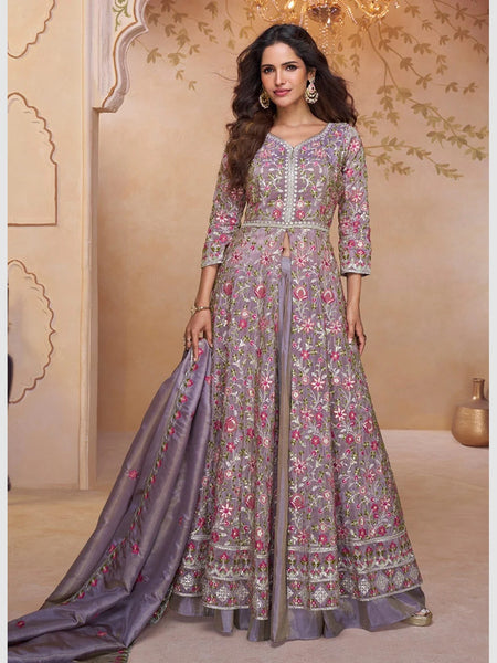 Party Salwar Kameez - Art Silk - Anarkali
