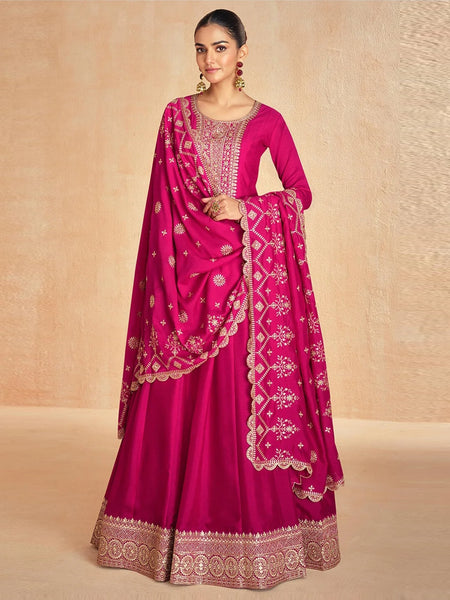  Salwar Kameez - Art Silk Sequins - Anarkali Dress