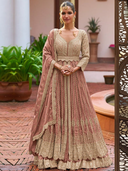  Indian Dress - Real Chinon - Anarkali