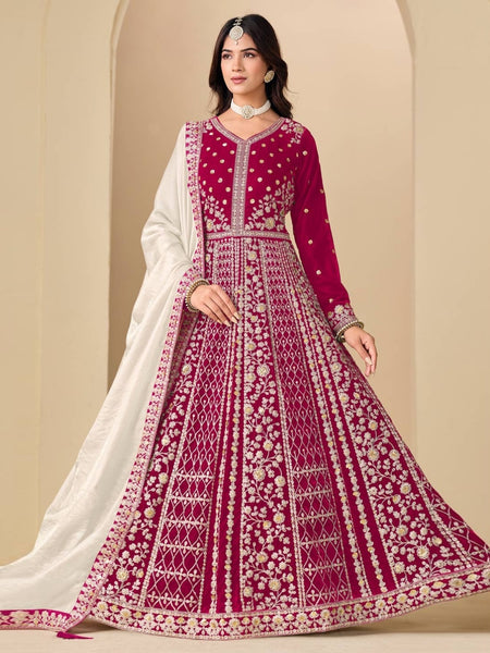 Plus-Sizes Indian Dress - Velvet - Anarkali Suit