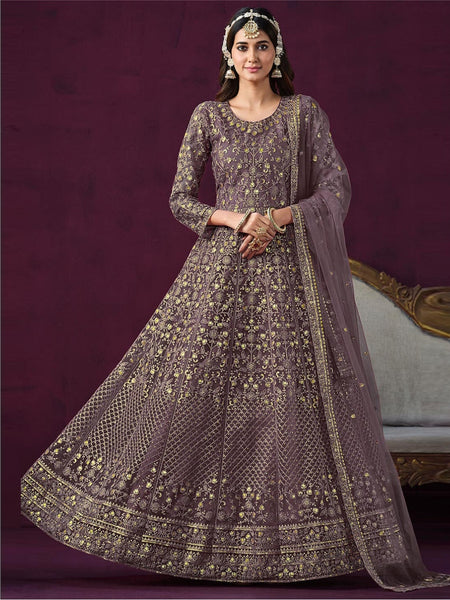  Indian Dress - Net on Santoon - Anarkali