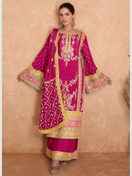 Indian Dress - Chinon Silk Embroidery