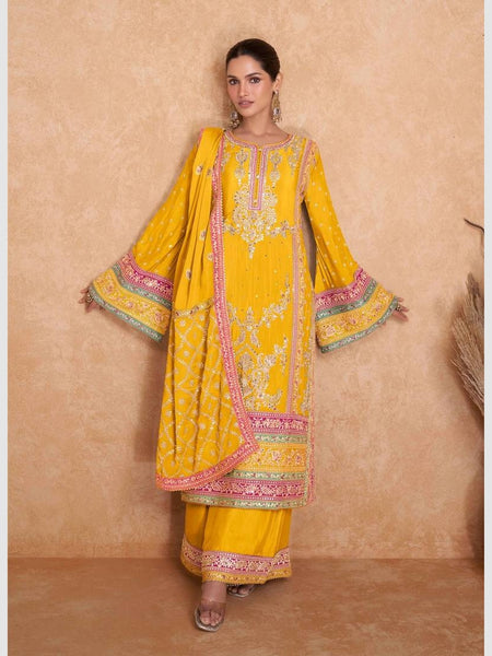 Indian Dress - Chinon Silk Embroidery