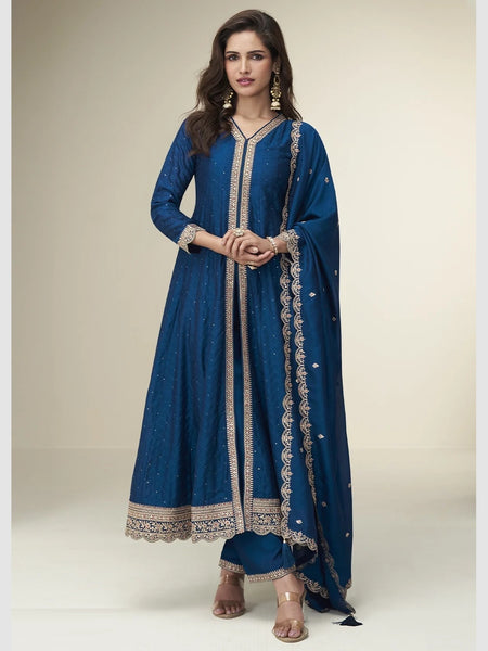 Party Salwar Kameez - Premium Silk Embroidery