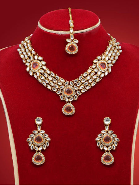 Indian Jewelry - Kundan Necklace with Tikka