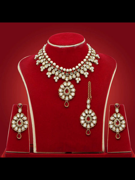 Necklace Indian Jewelry - Kundan Necklace & Tikka