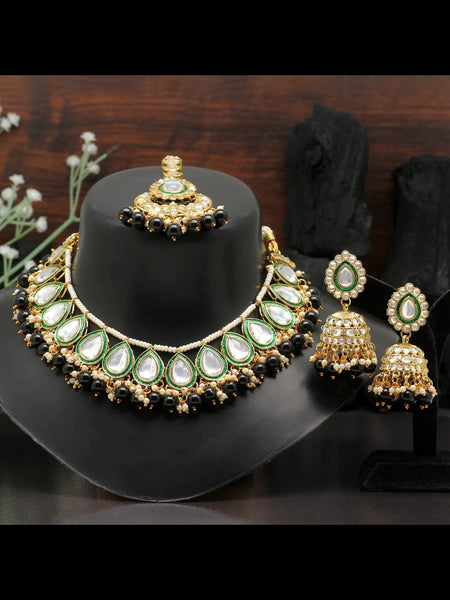 Necklace Indian Jewelry - Kundan & Pearl Necklace