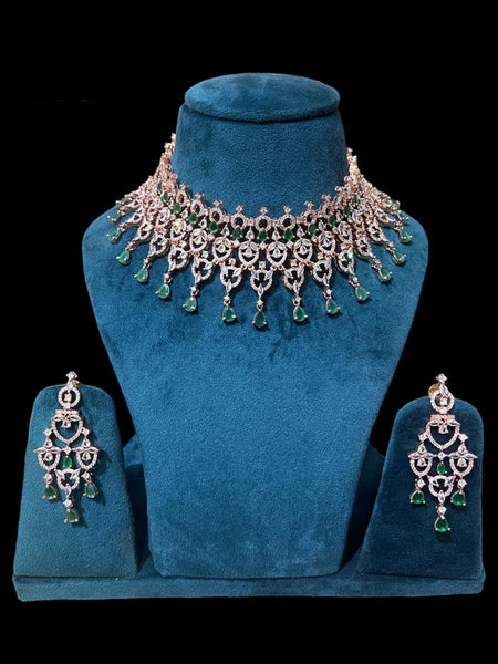 Necklace Indian Jewelry - Zirconia Necklace & Earrings