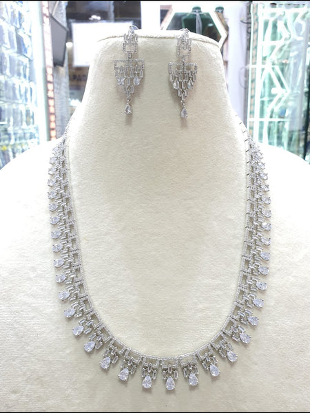 Zirconia Indian Jewelry - Zirconia Necklace & Earrings