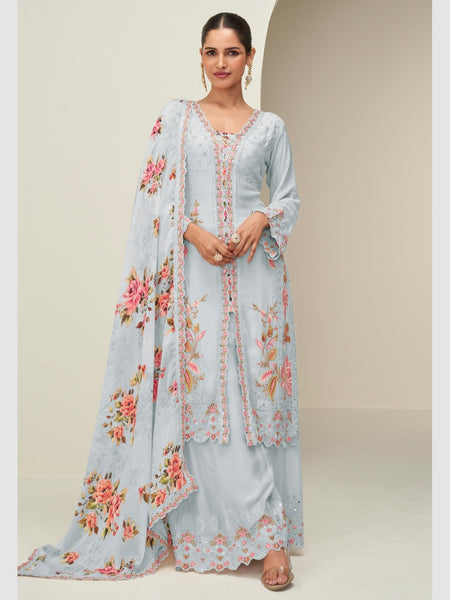  Indian Dress - Chinon Silk Embroidery