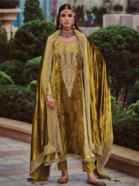  Salwar Kameez - Silky Velvet Embroidery