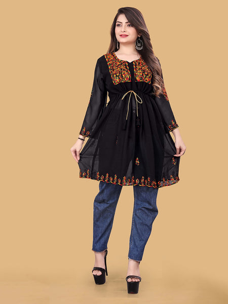 Kurti - Embroidered Polyester Kurti