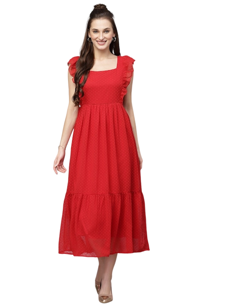 Kurti - Georgette Fit and Flare Kurti