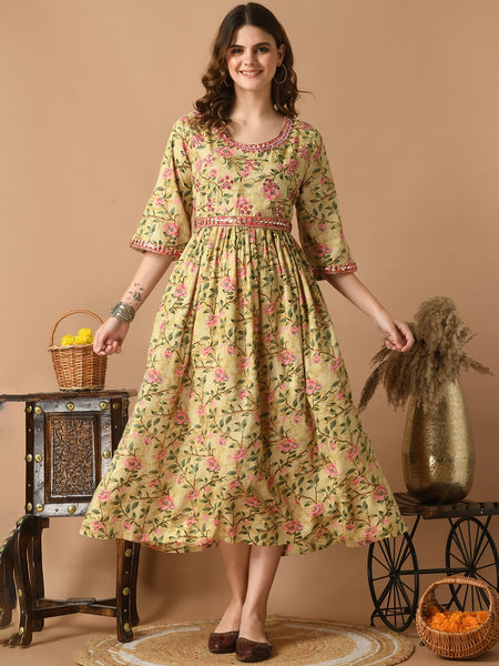 Kurti - Mirror Work Anarkali Kurti