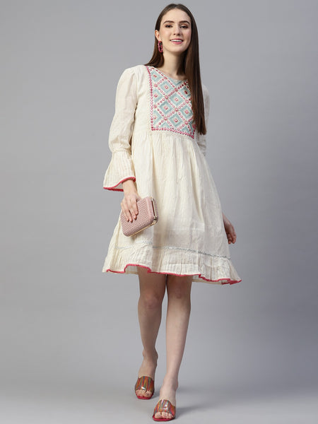 Kurti - Floral Embroidered Kurti