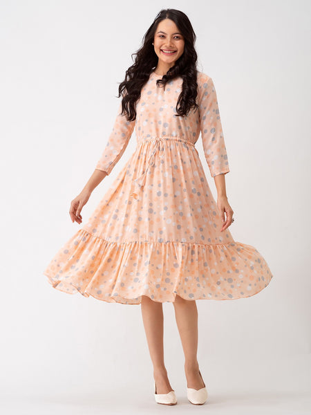 Kurti - Polka Dots Floral Kurti
