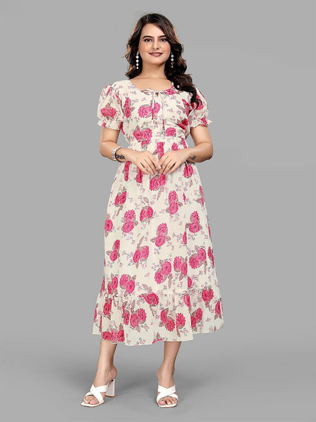 Kurti - Ruffled Printed Kurti