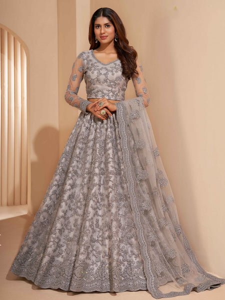 New Lehenga Choli - Net & Silk Embroidery