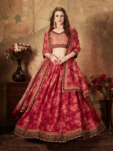 New Lehenga Choli - Organza & Silk Embroidery