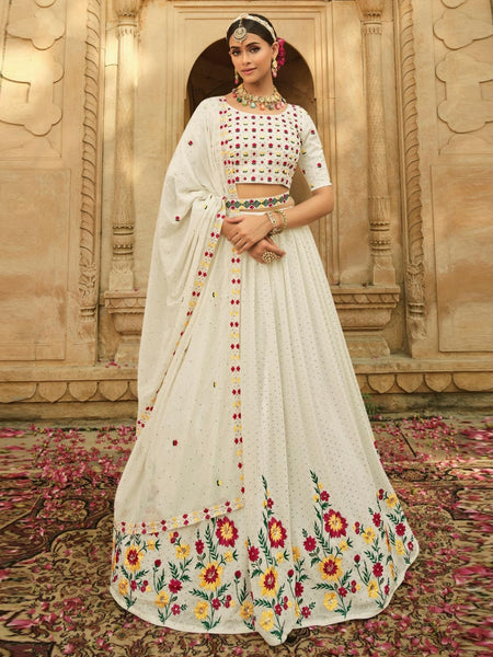  Lehenga Choli - Georgette Sequins Embroidery