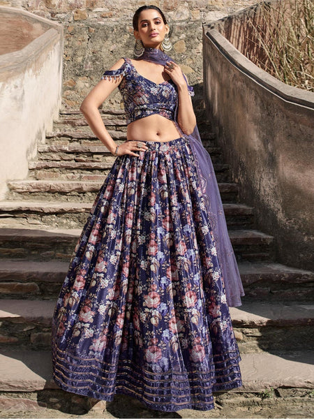 Plus-Sizes Lehenga Choli - Georgette Embroidery