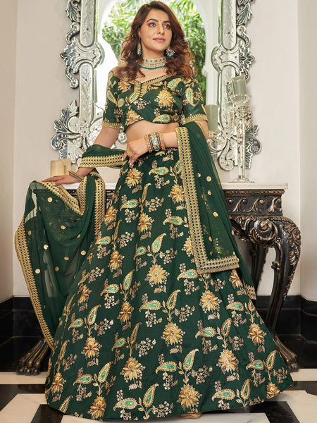 Plus-Sizes Lehenga Choli - Art Silk Embroidery