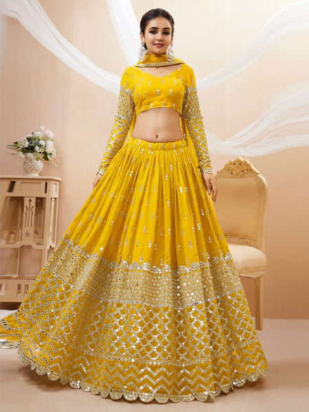 Plus-Sizes Lehenga Choli - Georgette Embroidery
