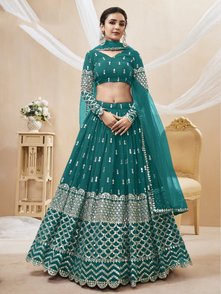 Plus-Sizes Lehenga Choli - Georgette Embroidery
