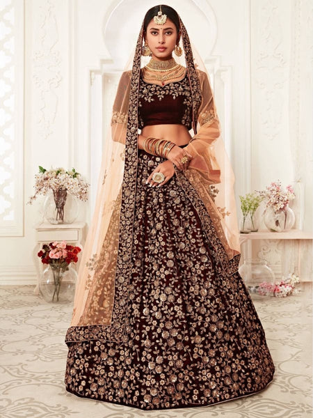 New Lehenga Choli - Velvet Net Embroidery