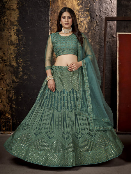 Plus-Sizes Lehenga Choli - Embroidery on Net