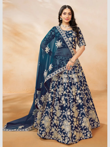 New Lehenga Choli - Net Art Silk Embroidery