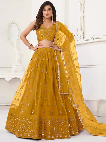 New Lehenga Choli - Butterfly Net Sequences