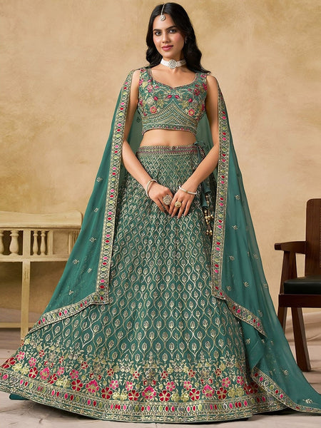 Wedding Lehenga Choli - Georgette Sequins Embroidery